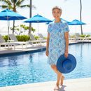 Hyannis Tee Shirt Dress in Starfish Blues