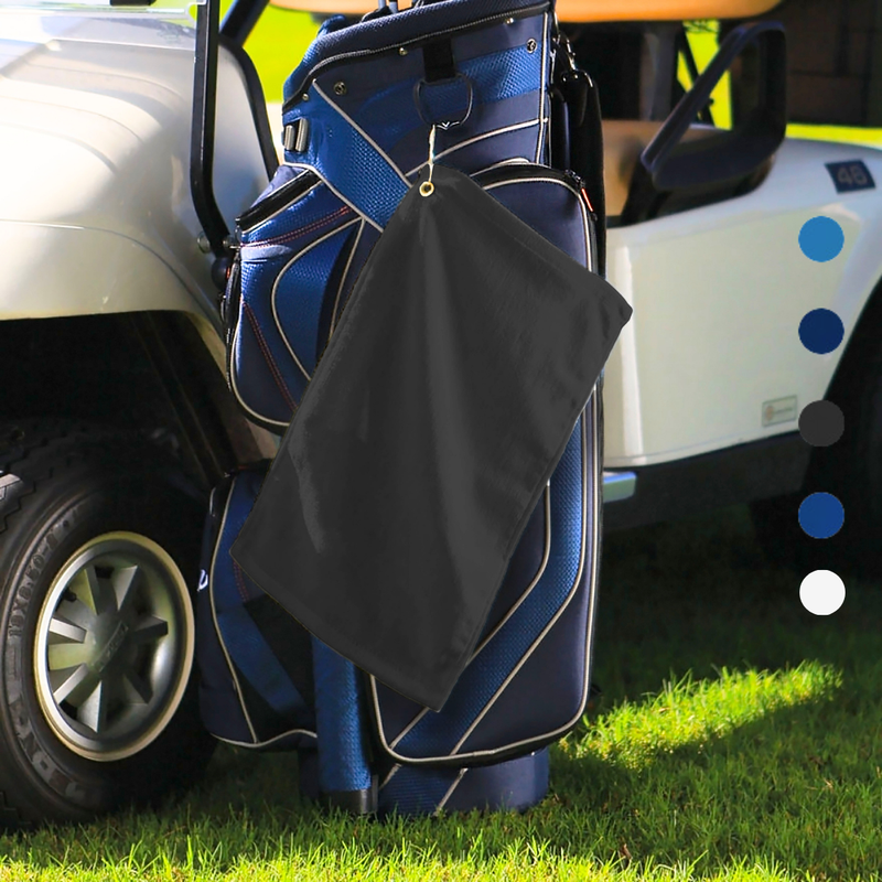 Pro Towels Blankets - Velour Fingertip Golf Towel: Corner Grommet & Hook - Pack of 5