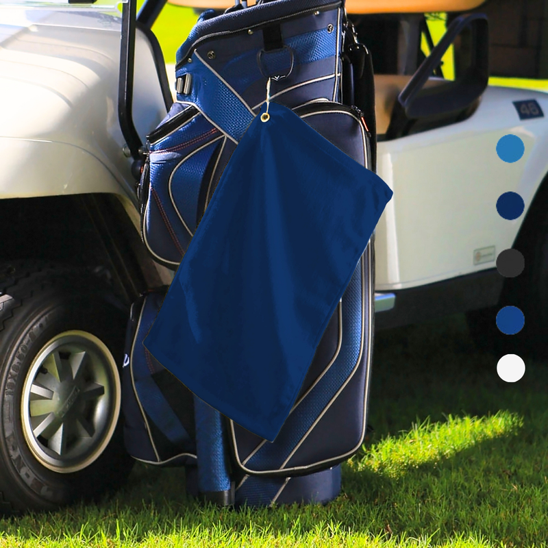 Pro Towels Blankets - Velour Fingertip Golf Towel: Corner Grommet & Hook - Pack of 5