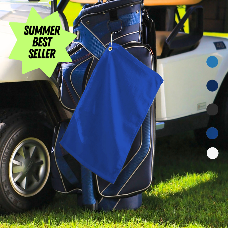 Pro Towels Blankets - Velour Fingertip Golf Towel: Corner Grommet & Hook - Pack of 5