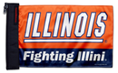 Illinois 11"x17" Forever Wave Flag for Jeep Wrangler JLU 4-Door 2018-Present