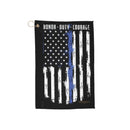 Thin Blue Line Flag Golf Towel — "Honor • Duty • Courage"