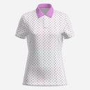 Women's Pink Polka Dot Performance Golf Polo