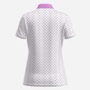 Women's Pink Polka Dot Performance Golf Polo