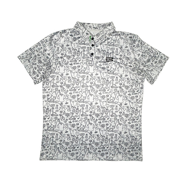 Golf Doodle Men's Polo by 1803 Sports