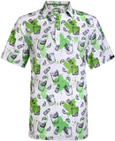 Tattoo Golf: Men's 19th Hole Cool-Stretch Golf Shirt - Green Clothing