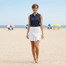 Venice Ruffle Hem Skort in White