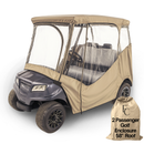 2 Passenger Driveable Golf Cart Enclosure Golf Cart Rain Cover YKK Door Zippers - Taupe