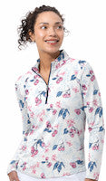 SanSoleil: Ladies UPF 50 SolCool Long Sleeve Zip Mock - 900463