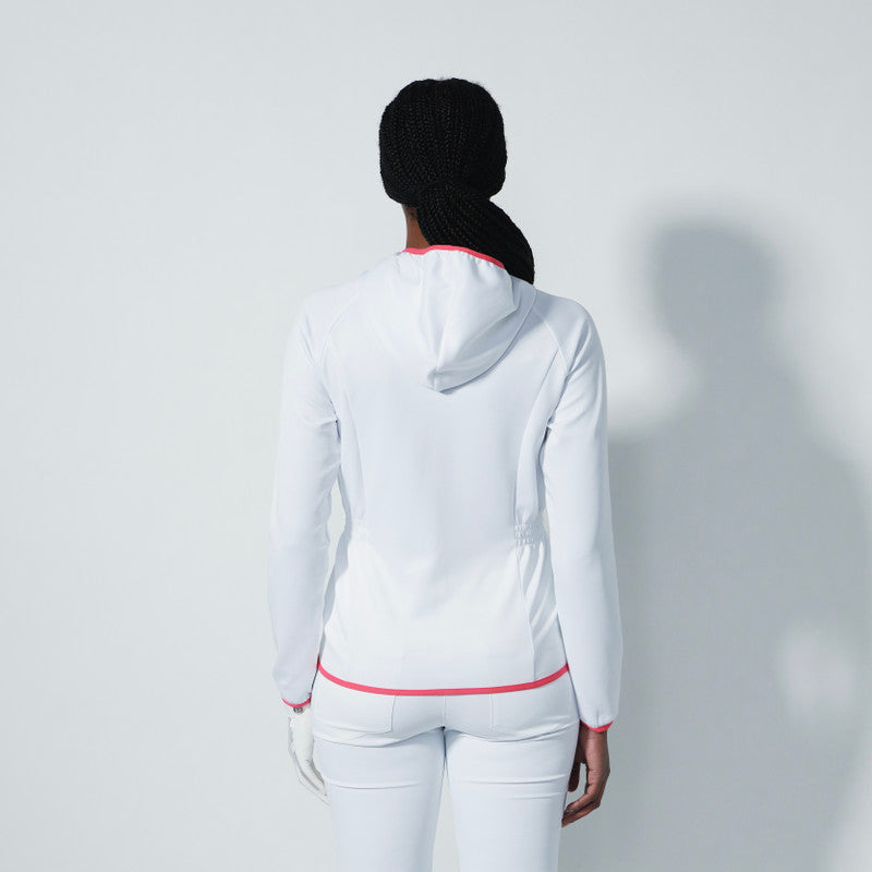 Daily Sports: Women's Smocked Waist Jacket - White Clothing