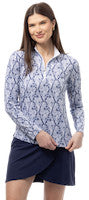 SanSoleil: Ladies UPF 50 SolCool Long Sleeve Zip Mock - 900463