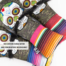 Mustache Sugar Skull - Fairway Cover Green Camo