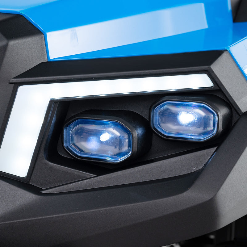 24V Kids Golf Cart 4WD 2-Seater Ride on Car with Storage Trunk and Horn-Blue