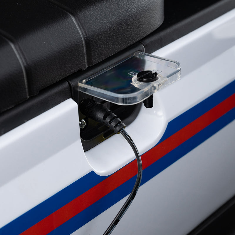 24V Kids Golf Cart 4WD 2-Seater Ride on Car with Storage Trunk and Horn-Blue