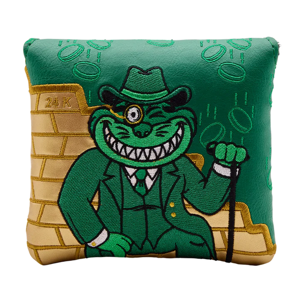 Bettinardi Gangster Cat Throne of Gold Center Shafted Mallet Putter Headcover