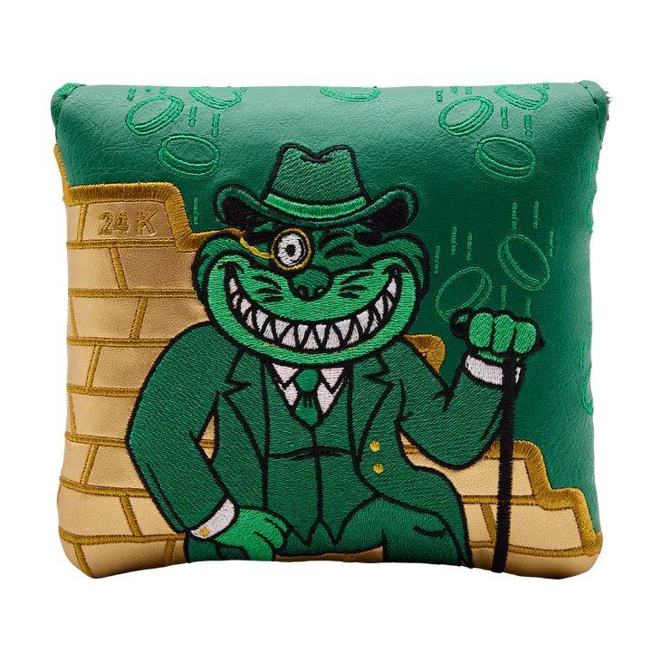 Bettinardi Gangster Cat Throne of Gold Center Shafted Mallet Putter Headcover