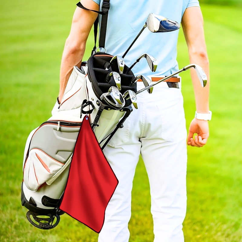 Pro Towels Blankets - Small Microfiber Waffle Golf Towel: Corner Grommet & Hook Pack of 3