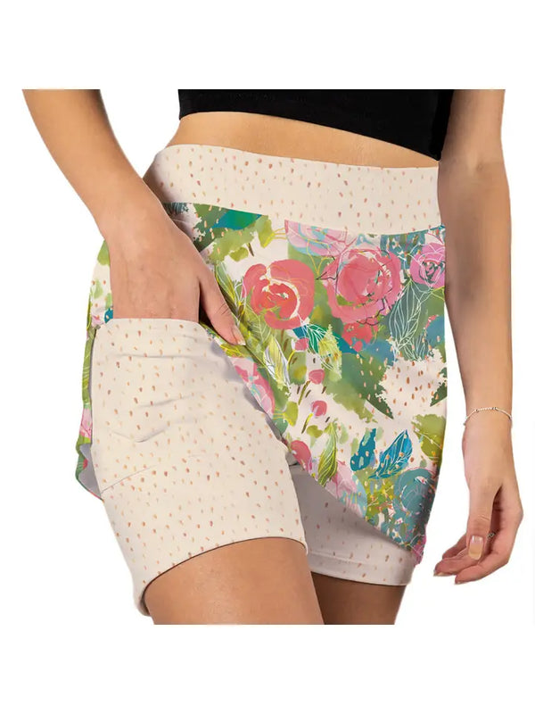 Skort Obsession: Pull On Skort - A Rose Is A Rose Skorts