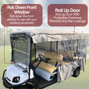 6 Passenger Driving Enclosure Golf Cart Cover fits EZGO 4+2 Bench