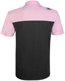 Tattoo Golf: Men's 2-Tone Cool-Stretch Golf Shirt - Black/Pink Clothing