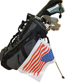 American Flag Golf Towel with Clip - 24x16 inch USA Microfiber Golf Towels