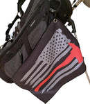 Microfiber Golf Towels - Firefighter Axe - Thin Red Line Golf Towel with Carabiner Clip - Cool Gift Ideas