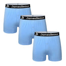 3-Pack Men's Heather Blue 95% Bamboo Boxer Shorts