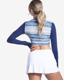 BloqUV x JANTZEN Collab: Women's UPF 50+ Everyday Crop Top (4015J) - Water Dunes Clothing