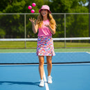 Scottsdale Pleated Skort in Pickleball Is Life Pink