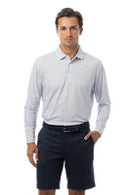 SanSoleil: Men's UPF 50 Soltek Ice Long Sleeve Print Polo - 900841