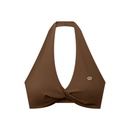 Pleated Halter Sports Bra