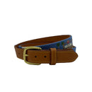 Shem Creek Hand-stitched Needlepoint Belt by Charleston Belt