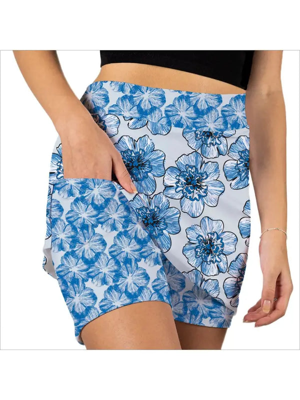 Skort Obsession: Pull On Skort - Opium Floral Skorts