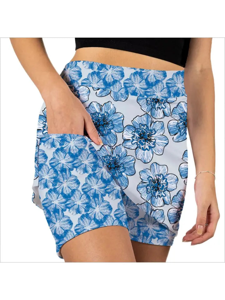 Skort Obsession: Pull On Skort - Opium Floral