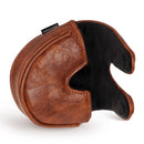 Brown PU Leather OZ.1 Embroidered Center-Shafted Putter Cover by Craftsman Golf