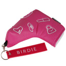 Pink "Birdie" Embroidered Blade Putter Cover