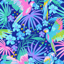 Venice Ruffle Hem Skort in Parrotheads at Play Cobalt