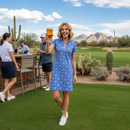 Annapolis Cap Sleeve Polo Dress in Tiki Bar Is Open Purple