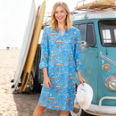 Vero Beach Tunic Dress in Good Vibrations Blue