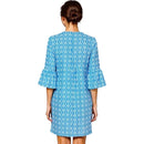 Greenwich Tunic Dress in Cupid's Arrow Blue and White