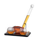 Golf Club Whiskey Decanter and 2 Liquor Glasses - 29 OZ Decanter & 15 OZ Glass Set - Golf Stick Gifts for Men, Unique Liquor Decanter Set - Bourbon, Scotch Decanter for Alcohol, Golfer Gifts for Dad