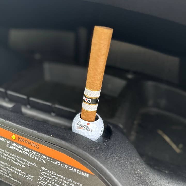 Golf Ball Cigar Holder Handmade Golf Accessory by Stogie Golf
