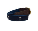 South Carolina Crescent Moon Palmetto State Flag Navy Blue Belt by Charleston Belt