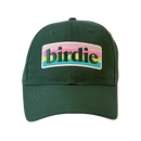 Sassy Caddy: Forest Green Performance Hat - Birdie Stripe Patch