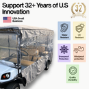 6 Passenger Driving Enclosure Golf Cart Cover fits EZGO 4+2 Bench