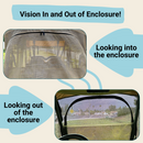 2+2 Passenger Golf Cart Driving Enclosure Cover (4 Passenger Short Roof 58") Texteline Mesh Taupe