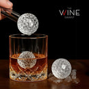 Golf Ball Whiskey Coolers - Pack of 5 - Men's Gift Set; Golfer's Whiskey Chill Stones, Reusable Cooling Balls; Includes 4 Chilling Stones - Ideal Golf-Themed Gift for Men + Metallic Tongs & Gift Box