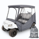 2 Passenger Driveable Golf Cart Enclosure Golf Cart Rain Cover YKK Door Zippers - Grey