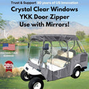 2+2 Passenger Golf Cart Driving Enclosure Cover (4 Passenger Short Roof 58") Grey