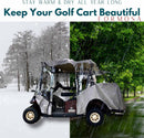 2+2 Passenger Golf Cart Driving Enclosure Cover (4 Passenger Short Roof 58") Grey